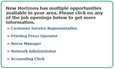 Custom job link ads showing multiple jobs