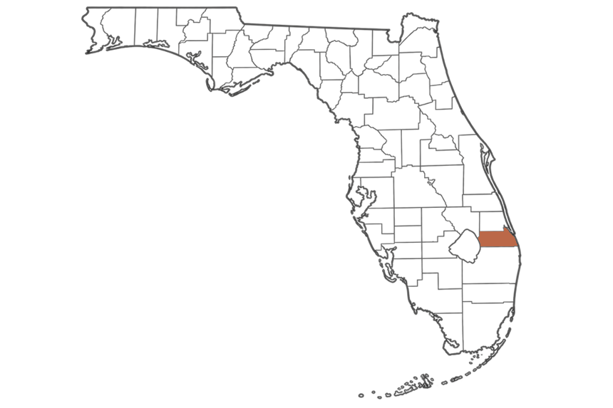 Martin County Florida jobs map highlighting Martin County