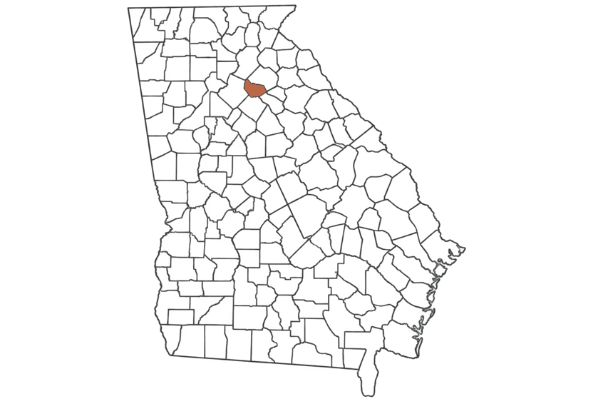 Barrow County Georgia jobs map highlighting Barrow County