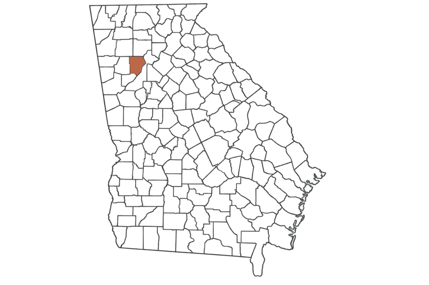 Cobb County Georgia jobs map highlighting Cobb County