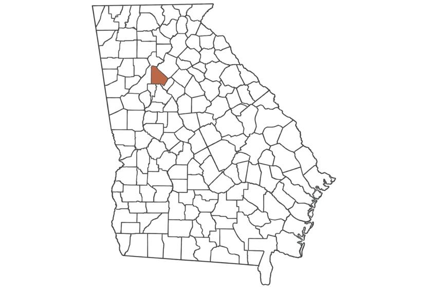 DeKalb County Georgia jobs map highlighting DeKalb County