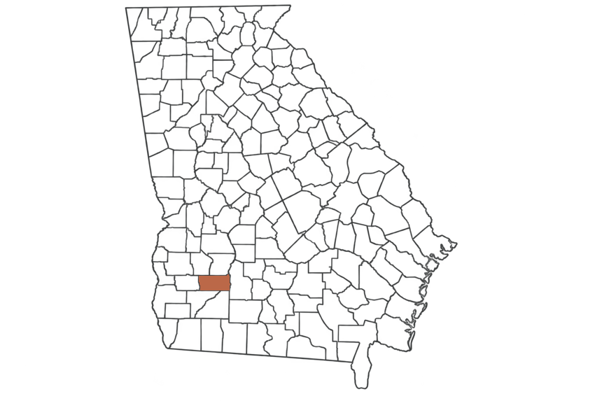 Dougherty County Georgia jobs map highlighting Dougherty County