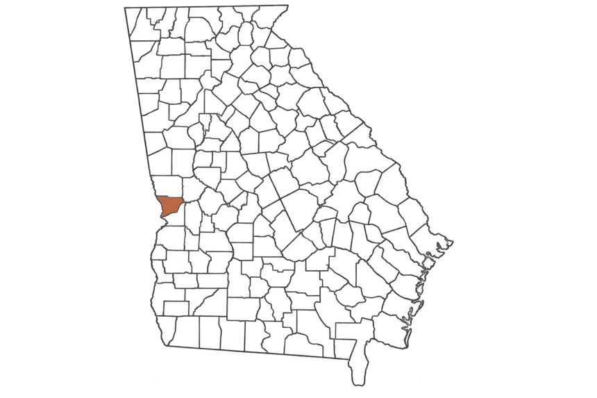 Muscogee County Georgia jobs map highlighting Muscogee County