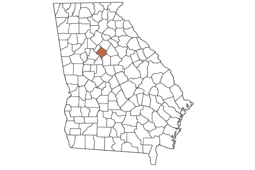 Newton County Georgia jobs map highlighting Newton County