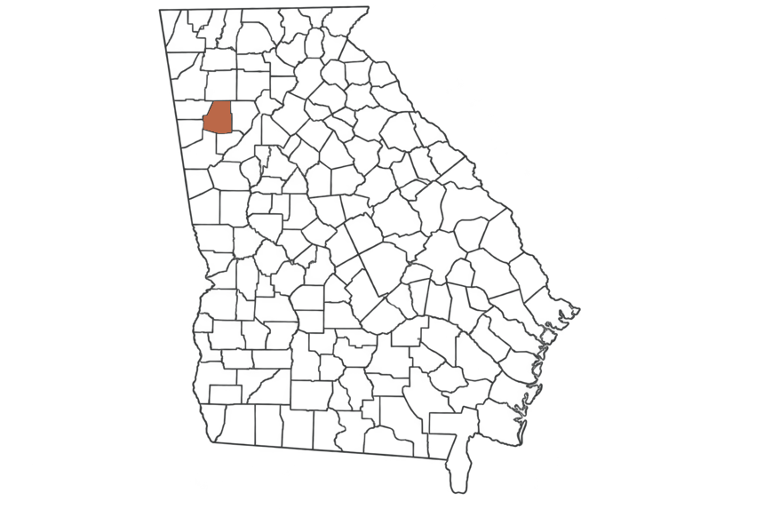 Paulding County Georgia jobs map highlighting Paulding County