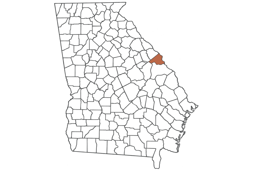 Richmond County Georgia jobs map highlighting Richmond County