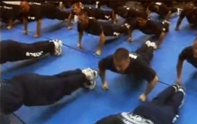 Physical training at a Florida Police Academy